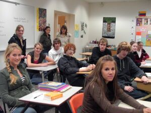 Mónica en clase